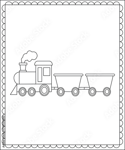big and simple coloring page for children photo
