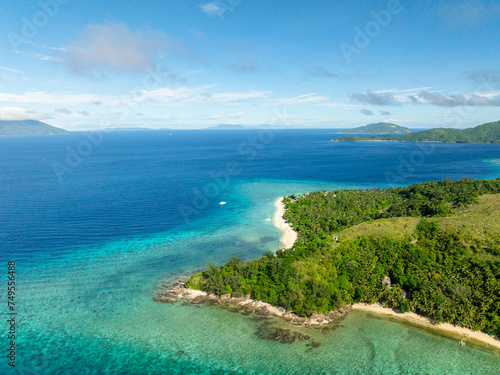 Fototapeta Naklejka Na Ścianę i Meble -  Transparent turquoise sea water and corals in Logbon Island. Romblon, Romblon. Philippines.