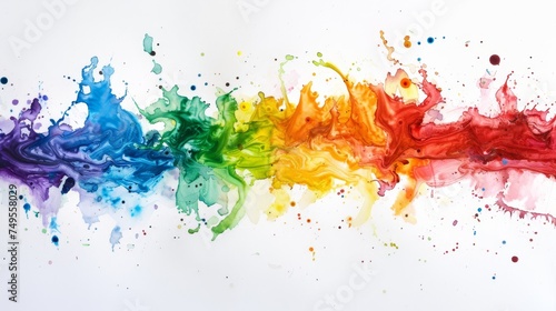 Dynamic and colorful abstract liquid paint splash, symbolizing creativity, movement, and the fluidity of art. Ideal for backgrounds or creative design elements.