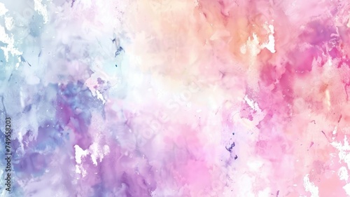 Abstract pastel watercolor background - Soft, blending colors of pink, blue, and purple create a tranquil watercolor effect for diverse uses