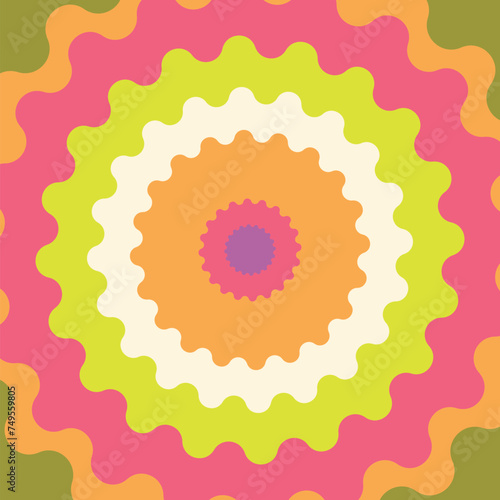 Colorful abstract background with smooth and mild wavy optical illusion effects and lines, surreal background for advertising or social media post.