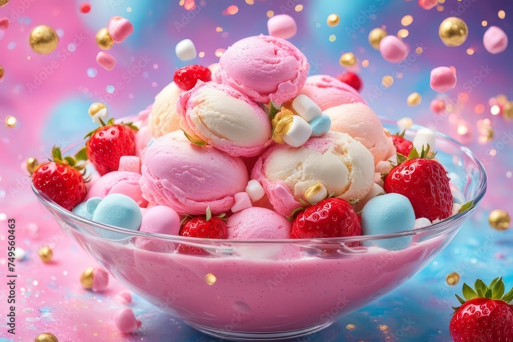 Strawberry ice cream Strawberry ice cream