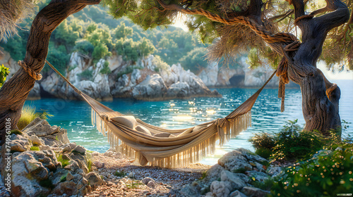 Croatian Oasis: Turquoise Waters, Green Forests, and Rocky Landscape in a Summer Paradise