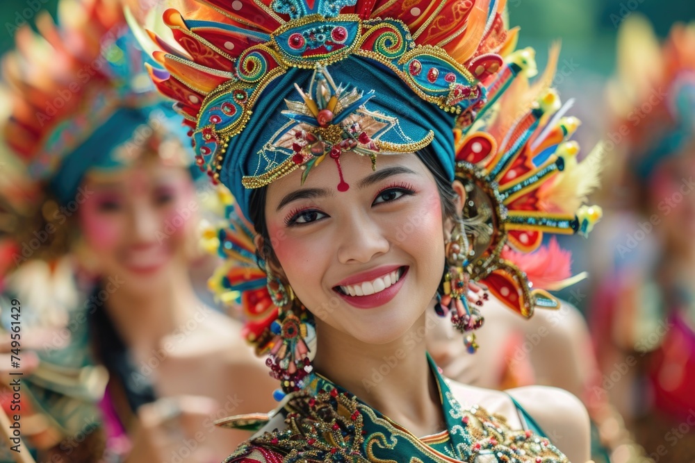 Fototapeta premium Indonesia Nyepi: an indonesian cultural gem, a serene journey into tradition and spirituality, indonesian celebrations lifestyle. 