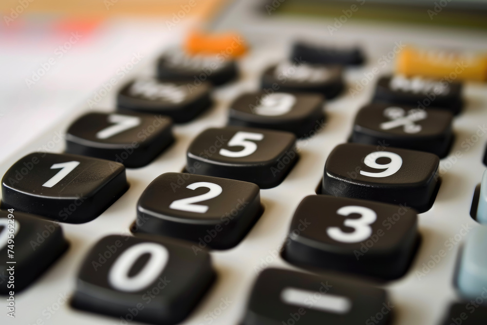A calculator with buttons and a result A calculator with buttons and a result