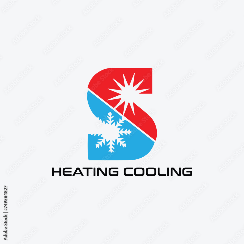 heating and cooling logo design vector heating and cooling logo design vector