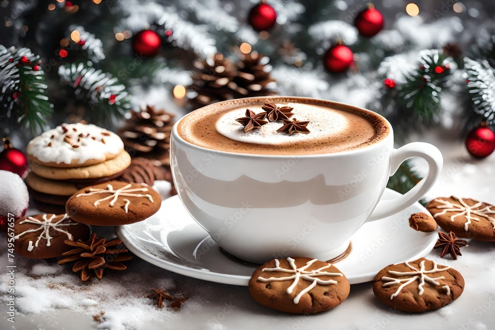 coffee and cookies generated by AI technology coffee and cookies generated by AI technology