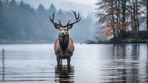 Red Deer Cervus Elaphus in Loch Lomond and Trossa © Asmara