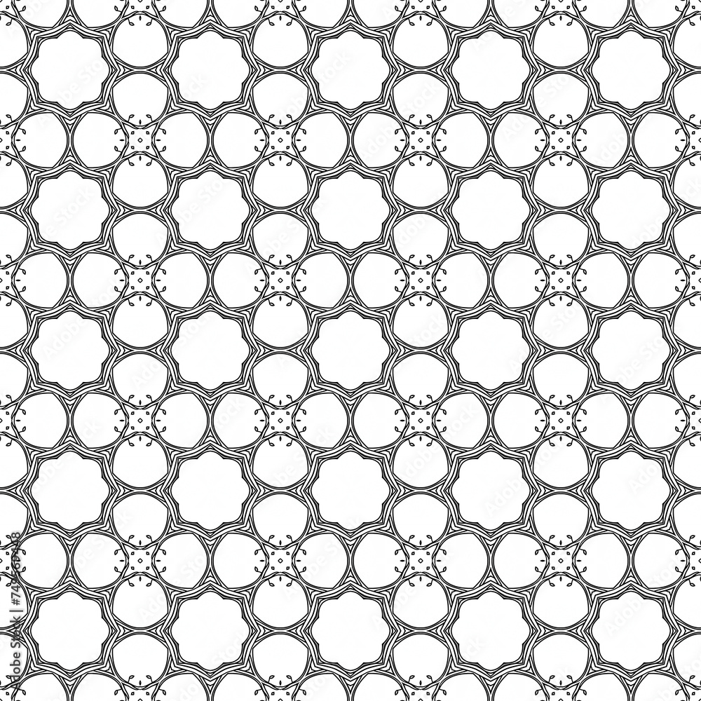 Fototapeta premium Vintage seamless pattern. Ornamental antique style floral background