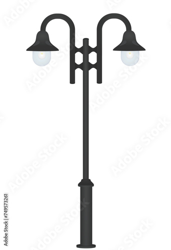 Street ground light.  vector illustration