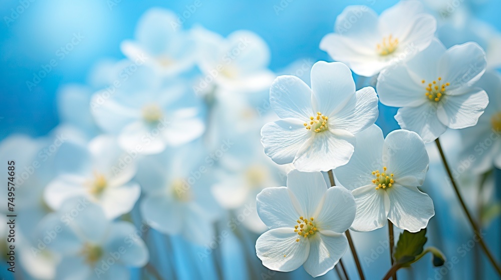 Obraz premium Spring summer delicate seamless pattern with blooming Flower