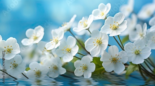 Spring summer delicate seamless pattern with blooming Flower