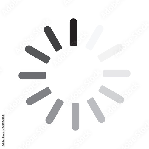 Loading icon. Buffer loader or preloader. Download or Upload. Collection of simple web download. Vector illustration. Isolated on white background in eps 10.