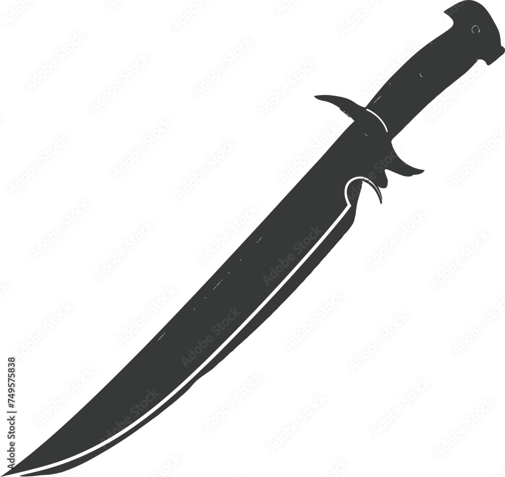 Silhouette Machete weapon black color only