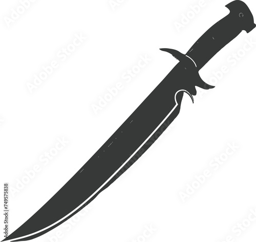 Silhouette Machete weapon black color only