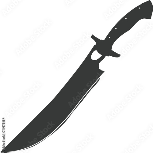 Silhouette Machete weapon black color only