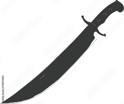 Silhouette Machete weapon black color only