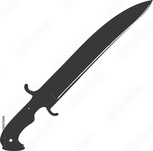 Silhouette Machete weapon black color only