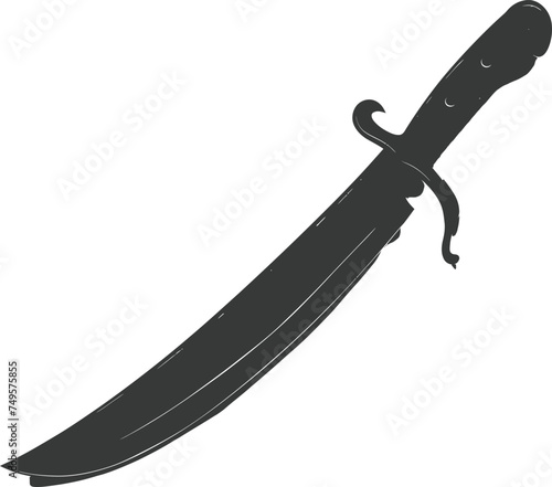 Silhouette Machete weapon black color only