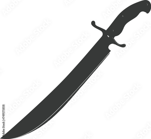 Silhouette Machete weapon black color only