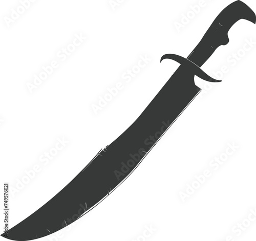 Silhouette Machete weapon black color only