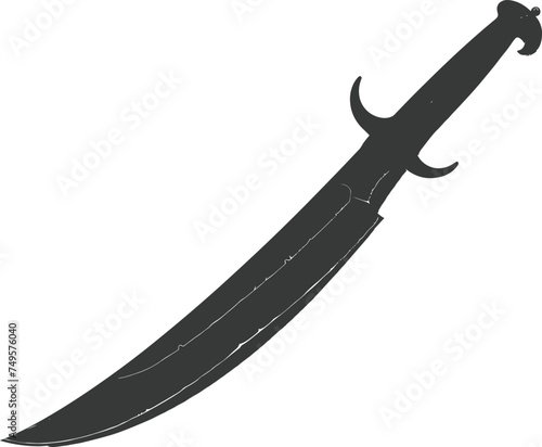 Silhouette Machete weapon black color only