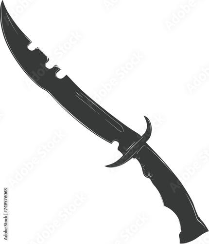 Silhouette Machete weapon black color only