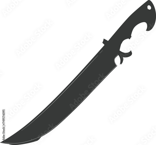 Silhouette Machete weapon black color only