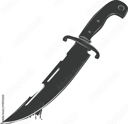 Silhouette Machete weapon black color only
