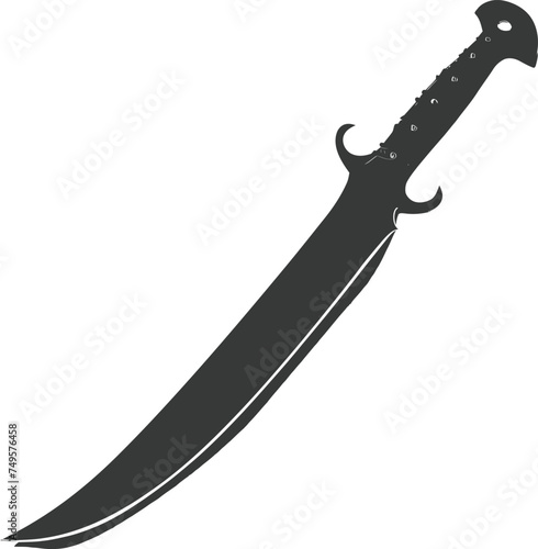 Silhouette Machete weapon black color only