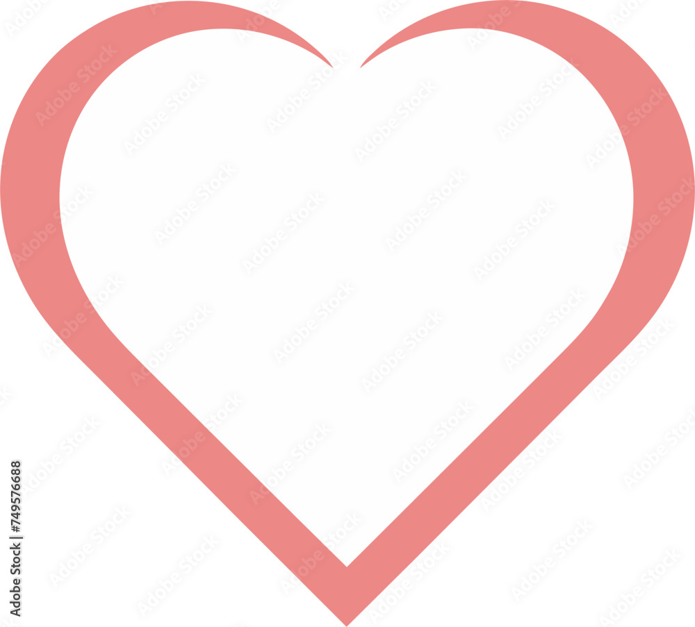 minimalist heart love symbol vector icon illustration 