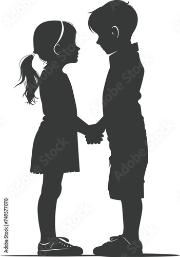 Silhouette illustration for celebrating world sibling day