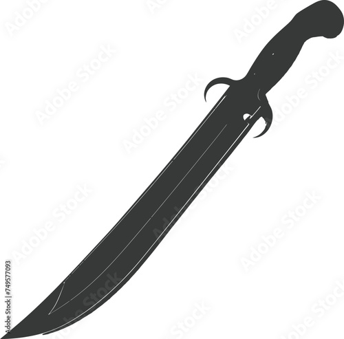 Silhouette Machete weapon black color only