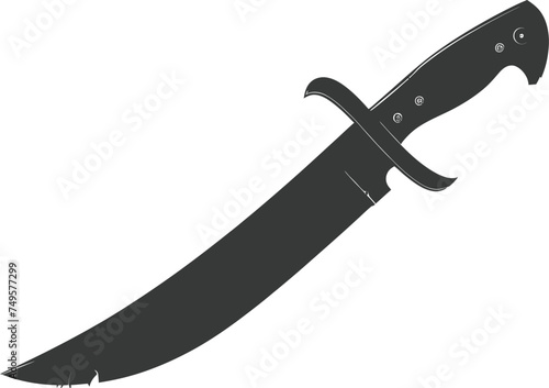 Silhouette Machete weapon black color only