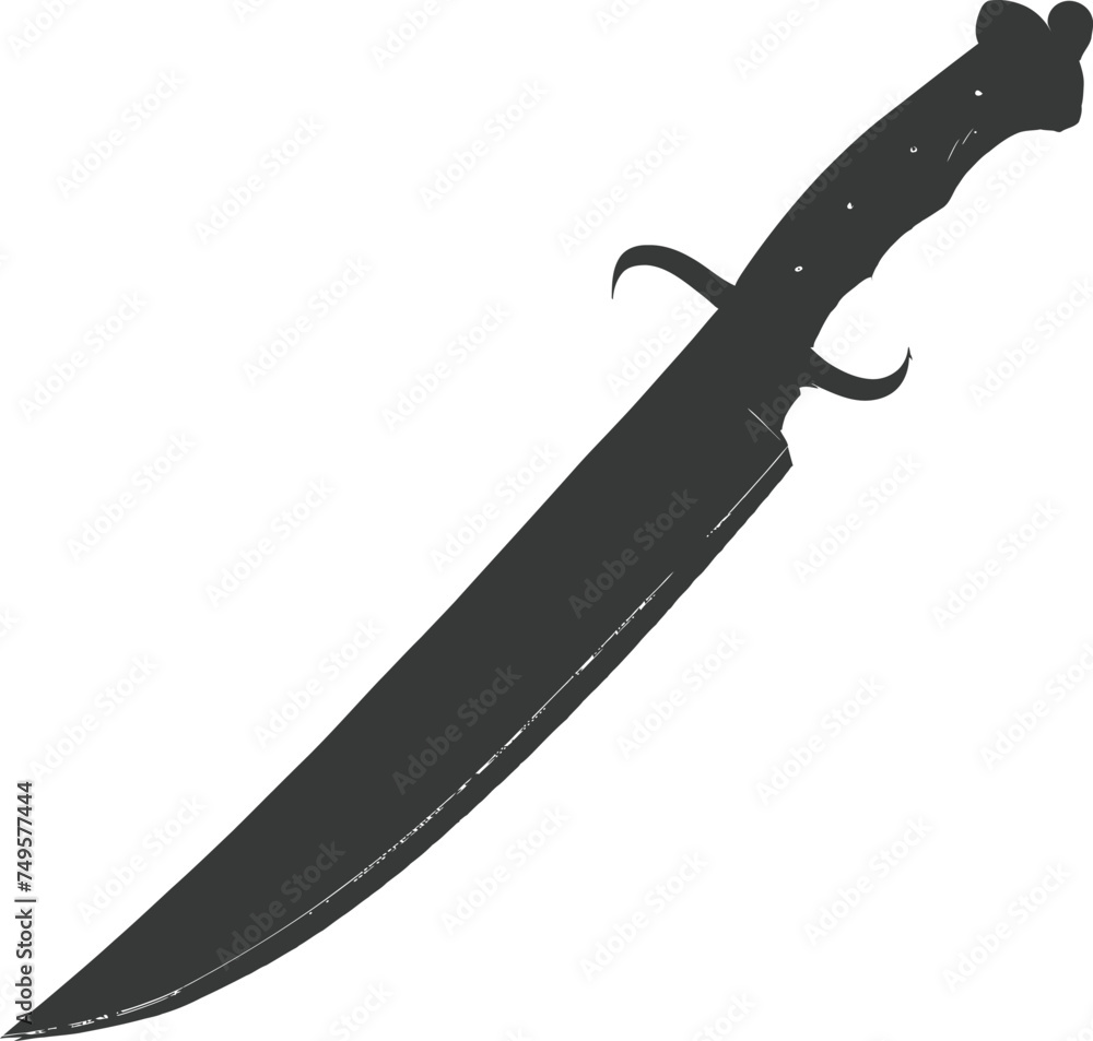 Silhouette Machete weapon black color only Silhouette Machete weapon black color only