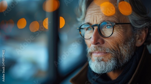 Close Up Portrait of Person With Blue Eyes