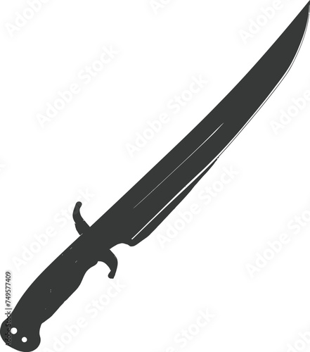 Silhouette Machete weapon black color only