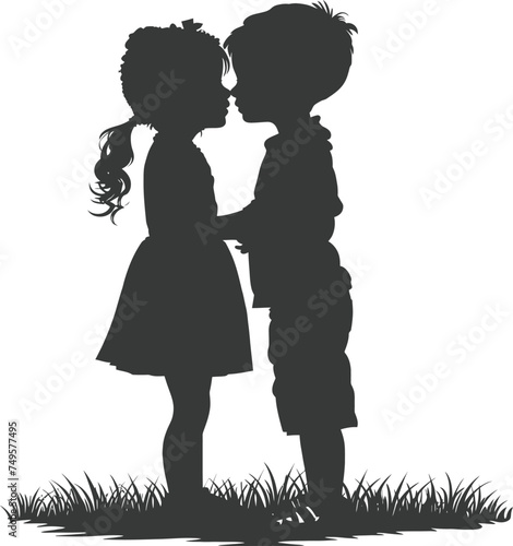 Silhouette illustration for celebrating world sibling day