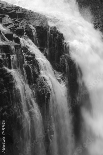 Water flowing over the crest of Victoria Falls