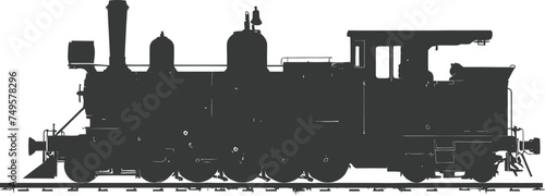 Silhouette locomotive black color only