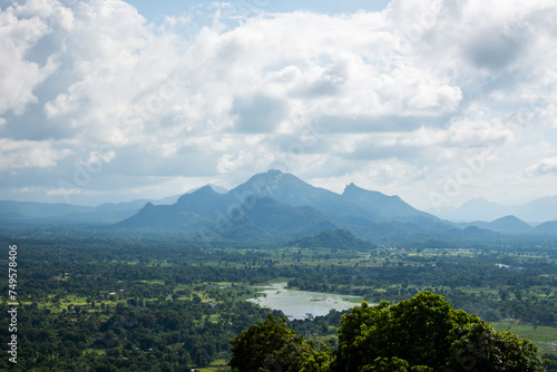 Mountain ranges around Sigiriya Rock Castle  Sri Lanka.