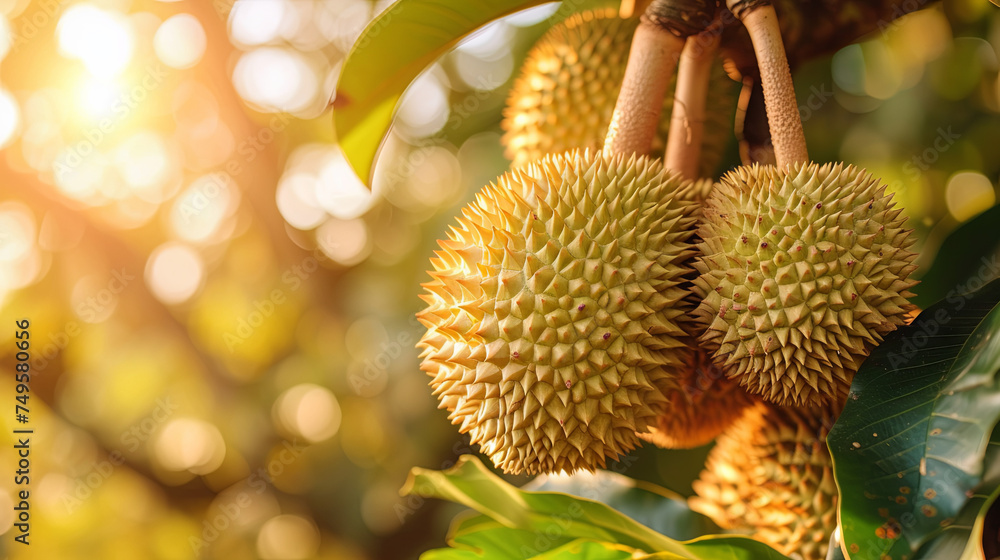 durian, concept of exotic and strong-smelling fruit durian, concept of exotic and strong-smelling fruit