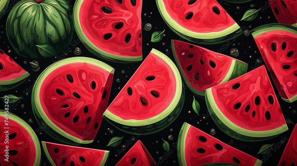 Watermelon pieces. Fruit background Watermelon pieces. Fruit background