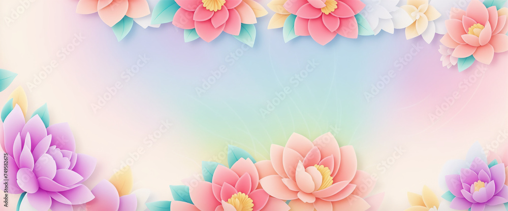 soft pastel colors  floral backgroud