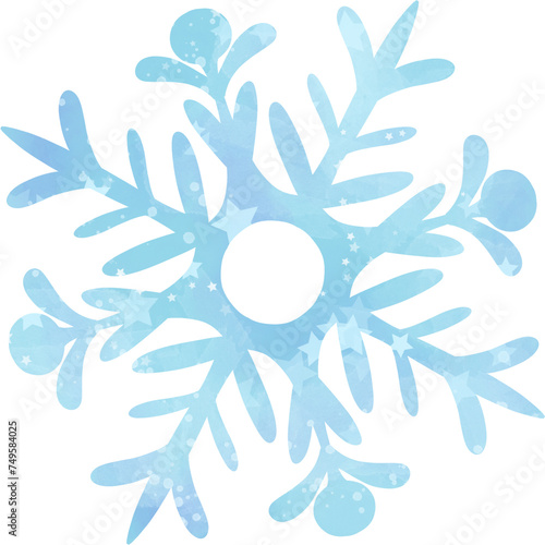 snowflake  flat illustration isolated on white background