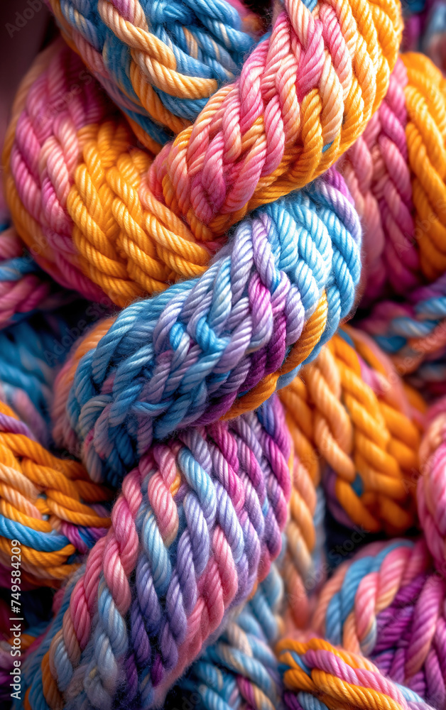 Madeja de lana de  colores 