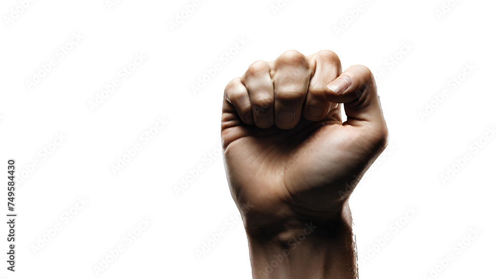 Raised fist isolated on a transparent background Raised fist isolated on a transparent background