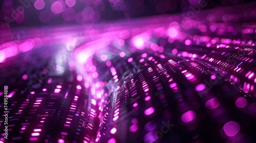 Vibrant Purple and Black Background With Illuminated Lights