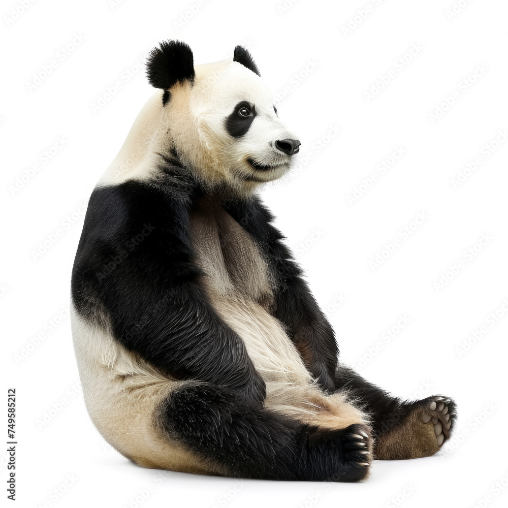 giant panda isolated on white background giant panda isolated on white background