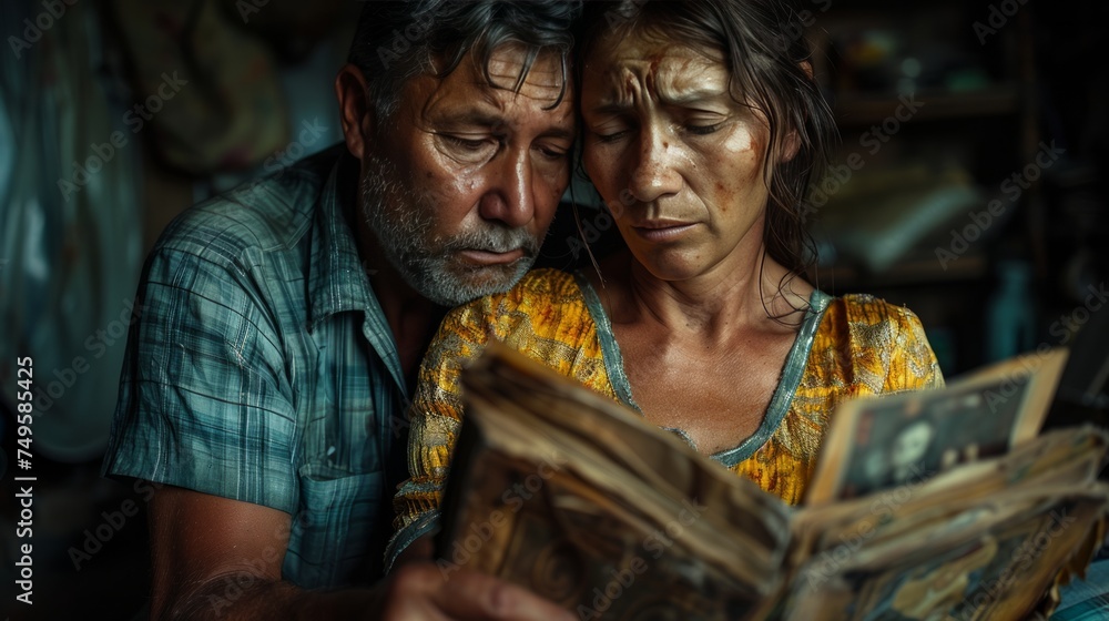 Man and Woman Looking at a Book